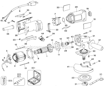 Part Location Diagram of 605040-05 DeWALT Ball Bearing